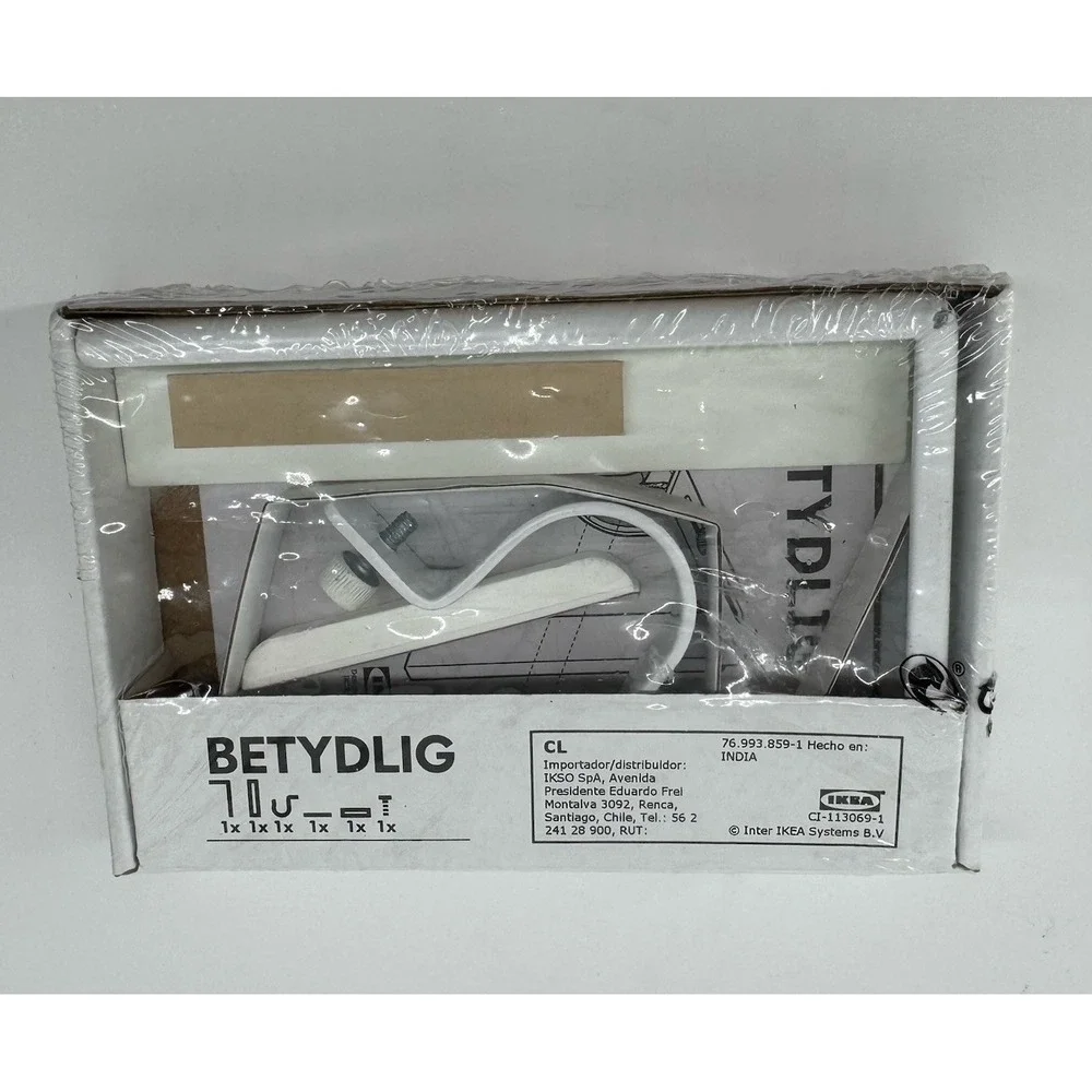 IKEA BETYDLIG White Wall Ceiling Curtain Rod Bracket Set New Sealed 302.198.89
